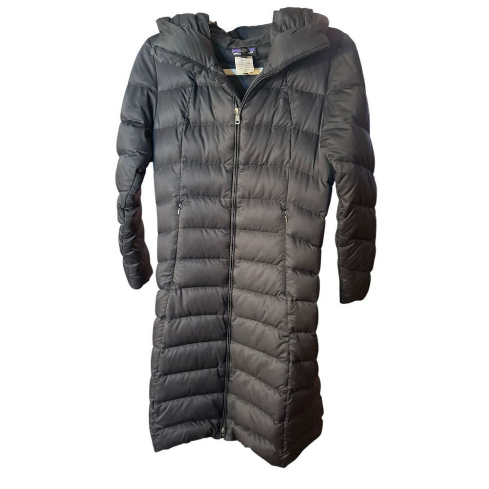 Patagonia Downtown Loft Parka Black Goose Down Womens XS Puffer Coat
